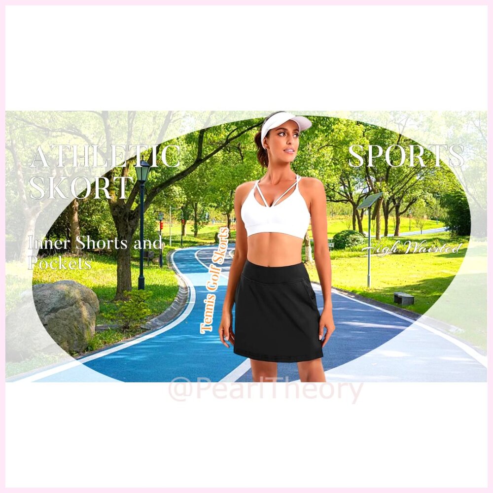 Polyester Blend Athletic Skort With Hidden Pocket… - image 7